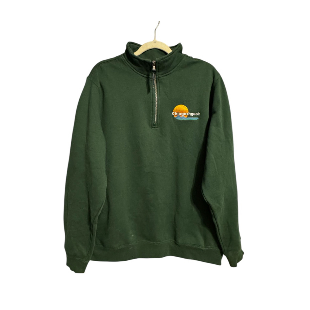 Charles River Apparel Pullover Sweatshirt Oversized Size M Green Chinhachgook